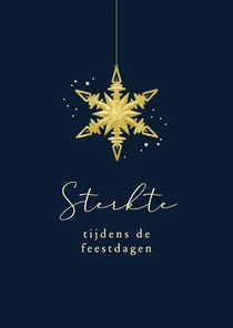 Kerstkaart sterkte tijdens de feestdagen kerstster 