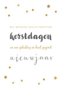 Kerstkaart sterretjes typografie - BC