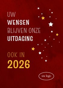 Kerstkaart Uw wensen zijn onze uitdaging
