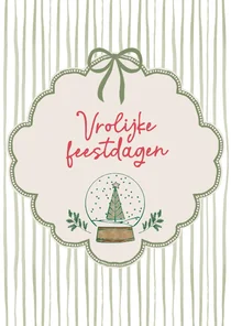 Kerstkaart vrolijke feestdagen kerstwens