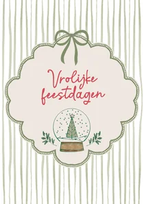 Kerstkaart vrolijke feestdagen kerstwens