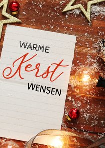 Kerstkaart warme kerstwensen GHZ