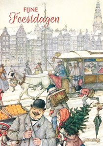 Kerstkaart winter in Amsterdam