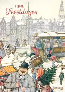 Kerstkaart winter in Amsterdam