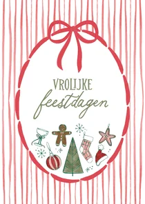 Kerstkkaart vrolijke feestdagen voor jou!