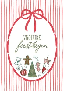 Kerstkkaart vrolijke feestdagen voor jou!