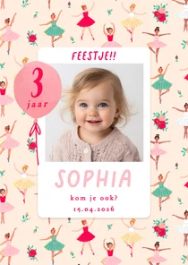 Kinderfeestje ballerina en bloemen