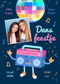 Kinderfeestje dansen disco radio muziek dansfeest