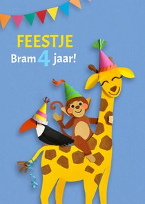 Kinderfeestje giraffe aap en toekan