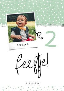 Kinderfeestje hip confetti met foto aanpasbaar