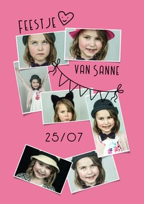 Kinderfeestje meisje 5 jaar fotocollage