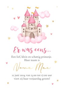 Kinderfeestje sprookje prinsessen kasteel meisje sterren