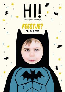 Kinderfeestje superheld Batman met eigen foto