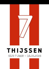 Kinderfeestje voetbalshirt gestreept rood wit