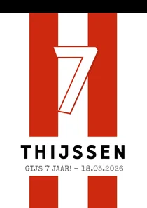 Kinderfeestje voetbalshirt gestreept rood wit