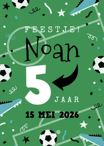 Kinderfeestje voetbalthema aanpasbare leeftijd