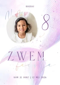 Kinderfeestje waterverf zeemeerminstaart