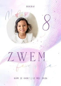 Kinderfeestje waterverf zeemeerminstaart