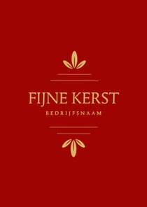 Klassieke kerstkaart met ornament in goud zakelijk