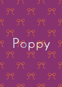 Kleurrijk geboortekaartje met strikjes patroon