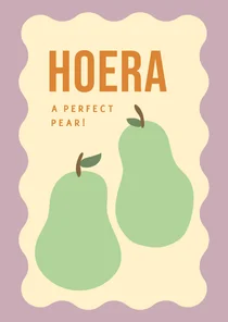 Kleurrijke felicitatiekaart tweeling 'a perfect pear'