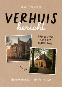 Kraft verhuiskaartje adreswijziging met foto's