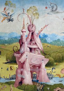 Kunstkaart van Jeroen Bosch. Architectuurfantasie