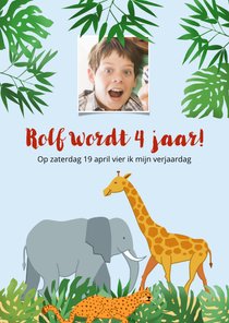 Leuke uitnodiging voor kinderfeest naar de dierentuin