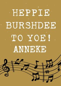 Grappige verjaardagskaart Happy Burshdee To Yoe!