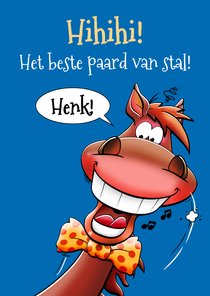 Leuke verjaardagskaart voor paardenliefhebber
