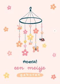 Lief felicitatiekaartje voor geboorte van een dochter