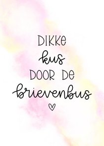 Liefde kaart - Dikke kus door de brievenbus