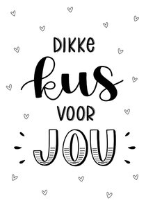 Liefde kaart - Dikke kus voor jou