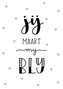 Liefde kaart - Jij maakt mij blij