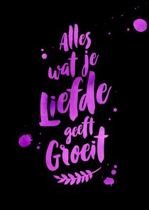 Liefde kaart stoer graffiti spetters quote