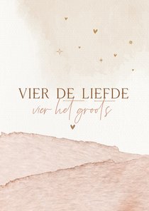 Liefde kaart vier de liefde vier het groots