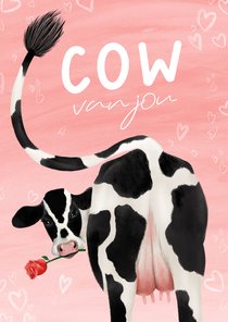 Liefdeskaart 'Cow van jou'