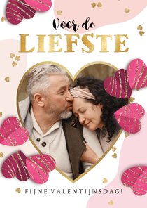 Liefdevolle Valentijnskaart voor de liefste hartjesconfetti 