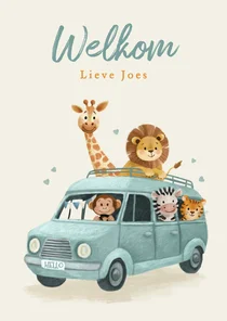 Lieve felicitatiekaart voor geboorte van een zoon!