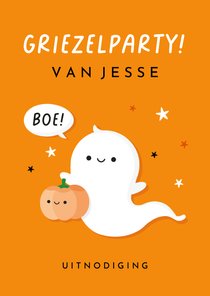 Lieve uitnodiging voor een griezel Halloween kinderfeestje