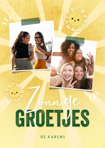 Maaslander vakantiekaart zonnige groetjes met 2 foto's