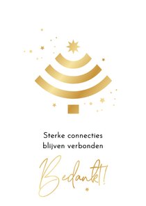 Minimalistische zakelijke kerstkaart wi-fi kerstboom sterren