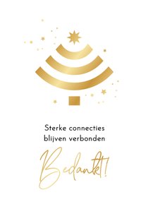 Minimalistische zakelijke kerstkaart wi-fi kerstboom sterren