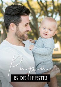 Moderne fotokaart met grote eigen foto en I Love You