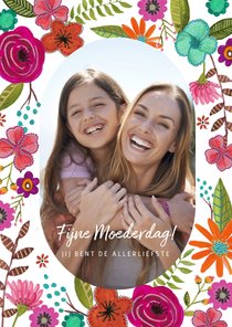 Moederdag met bloemen en foto