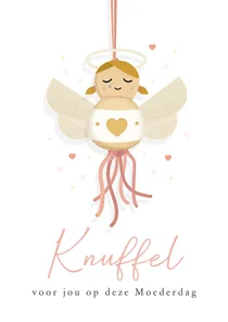 Moederdag sterkte kaart bij overlijden moeder - met engeltje
