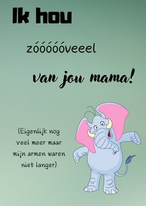 Moederdagkaart ik hou zoveel van jou mama