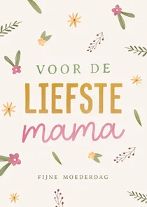 Moederdagkaart met fris bloemenpatroon
