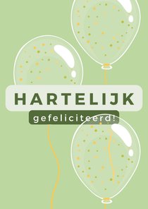 Neutrale verjaardagskaart hartelijk gefeliciteerd