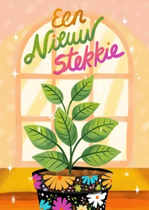 Nieuwe woning felicitatie nieuw stekkie plant verhuisd